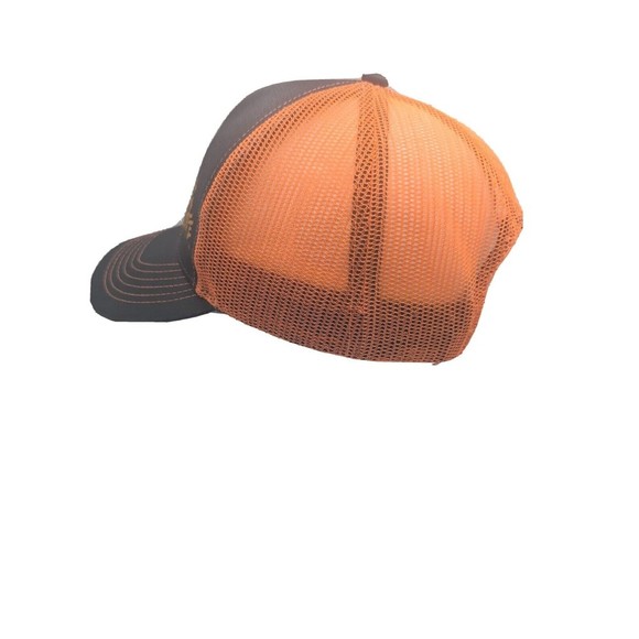 DirtLife Graphic Logo Dirt Bikers Orange Grey Mesh Snapback Truckers Hat Cap - Picture 9 of 13